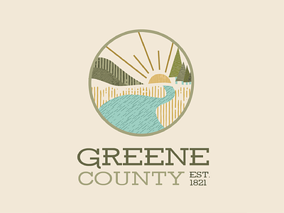 Greene County Branding branding country design logo modern pattern rustic totebag