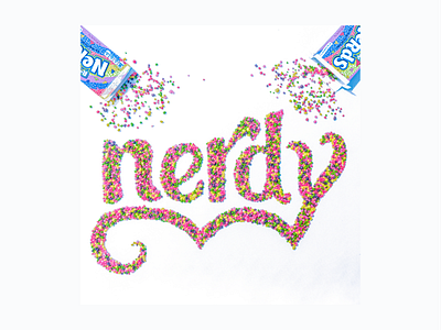 Nerdy Tactile Lettering candy design handlettering handmade lettering nerd nerdy tactile typography