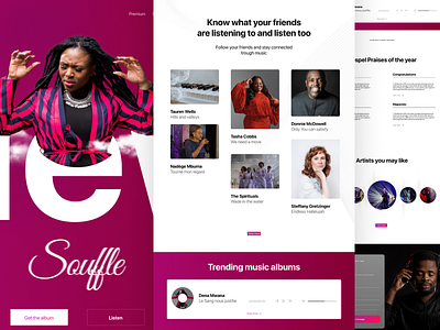 Gospel Music Landing Page design gospel landing page music sound ui ux website