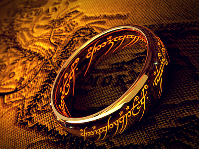 One Ring To Rule Them All! b3d blender cg lord of the rings lotr one ring photoshop