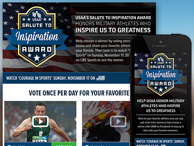 USAA Salute To Inspiration Award - Facebook Application