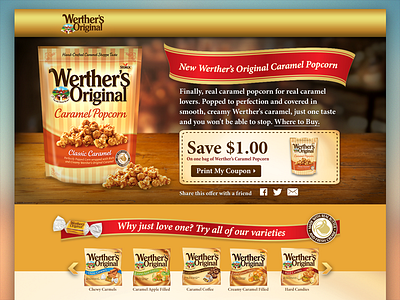 Werthers Original Product Promotion Landing Page