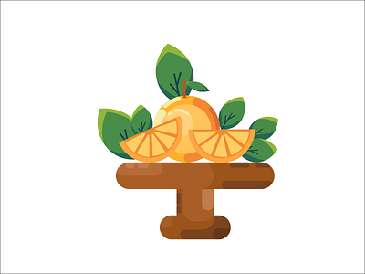 Balinese Orange adobe illustrator adobe photoshop adobexd affinitydesigner art culinary design designer flat flat design flat illustration flatdesign icon illustration illustrator leaf orange orange logo simple ui