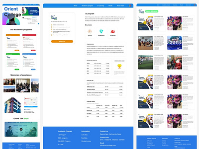 School/College website UI/UX (eg:- Orient college)