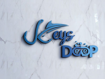 keys Deep 3d mockup branding logodesign