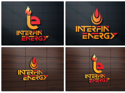Interfin Energy 3d mockup branding design logo design