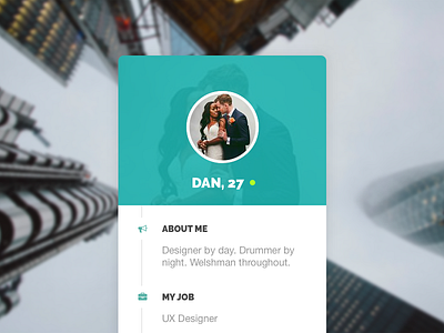 Daily UI Challenge #006 - Profile 006 dailyui dailyui006 design profile social profile ui ux