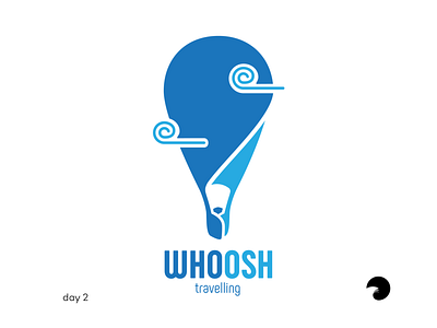 Whoosh Travelling | Daily Logo Challenge #2 branding daily daily logo challenge dailylogochallenge hot air ballon logo logo design travel