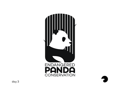 Endangered Panda Conservation | Daily Logo Challenge #3 bamboo branding daily daily logo challenge dailylogochallenge endangeredspecies logo logo design panda panda logo