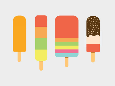 Ice lolly's ice icecream icelolly illustration lolly summer