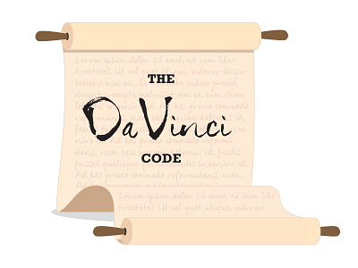 The Da Vinci code code davinci design illustrator logo scroll vector