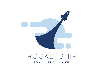 Rocketship Logo illustration illustrator logo rocket ship space web