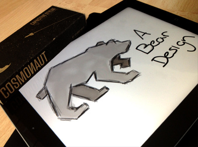 Bear logo sketched design drawing ipad logo paper sketch web