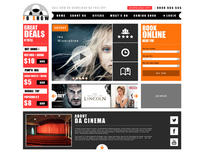 Cinema design cinema design films photoshop print web webdesign