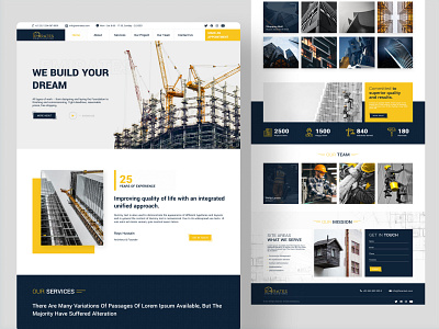 Contracting Company Landing Page ui