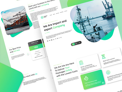 Import/Export Landing Page ui