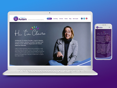 Waking Up to Autism - Responsive Website Design branding design ui web design website