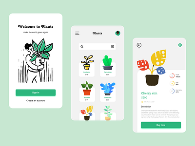 Mobile App - Plants