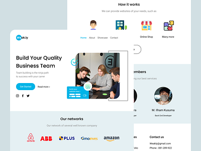 Landing Page - Weakly business clean design homepage landing page smooth team teamwork trendy design typhography ui design ux design website website design