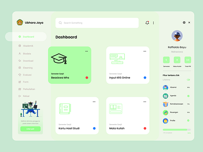 Dashboard - University Information System app clean ui dashboard dashboard app e learning education illustration knowledge learning minimal smooth soft design student study trendy design ui design university ux design