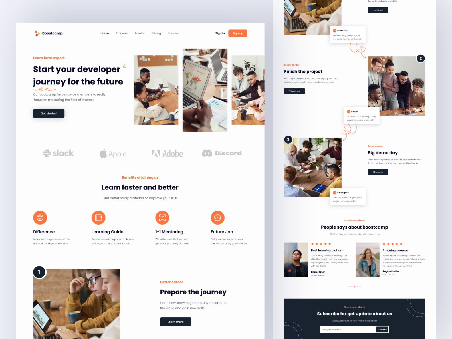 Landing Page - Boostcamp