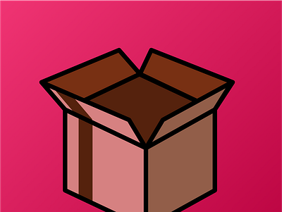 Box box design flat illustration