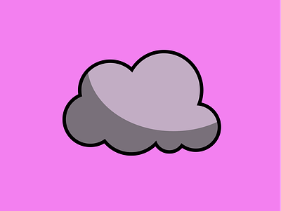 Pink sky and grey clouds clouds design flat illustration pink weather