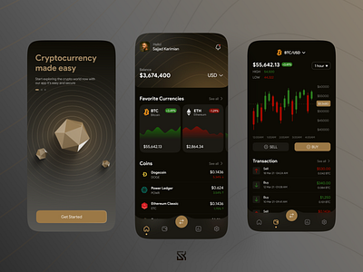 Cryptocurrency Wallet app bitcoin coins crypto crypto wallet cryptocurrency currency exchange finance investing market mobile mobile app design mobile design stock trading trading app ui ux wallet