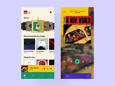 Music Player app application clean clean ui figma minimal mobile mobile app design mobile design music music player music player app play player podcast song spotify trend ui ux