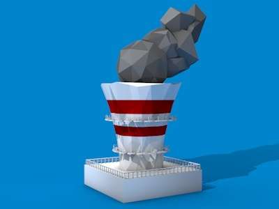 SmokeStack 3d c4d cinema4d low poly lowpoly