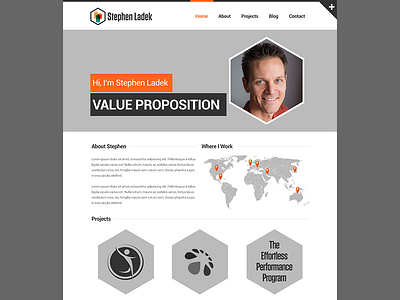 Homepage Mock branding hexagon homepage web web design website