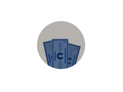 Money Icon blue cash circle dollars flat icon money taupe