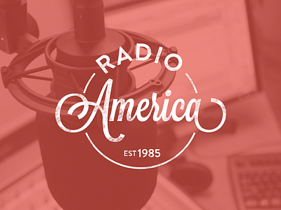Radio Logo Concept 3 america brand branding circle identity logo radio script visual identity