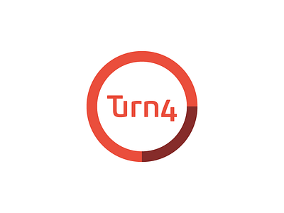 Turn4 4 brand branding circle custom four identity logo mark turn typography visual identity