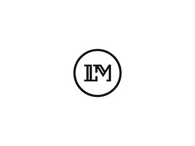 LM Monogram branding circle logo monogram slab visual identity