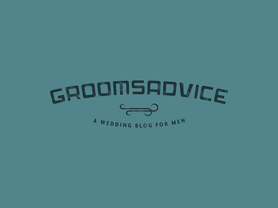 GroomsAdvice 1 advice branding groom logo man men typography wedding