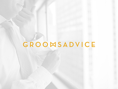 GroomsAdvice 2 bowtie brand groom identity logo man men wedding