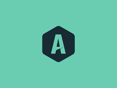 Azimuth WIP Unused Comp a brand identity flat hexagon logo monogram