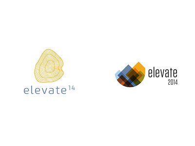 Elevate Unused Comps brand identity elevate event logo mountains topography tradeshow visual identity