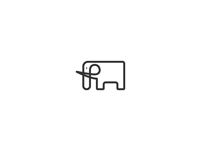 Elephant 1 branding elephant icon line logo visual identity