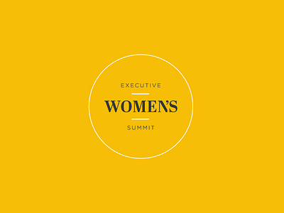 Executive Women's Summit Logo brand identity circle event logo sans serif serif visual identity