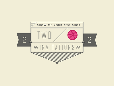 Dribbble Invite x2 draft dribble invite invitation invite rookie