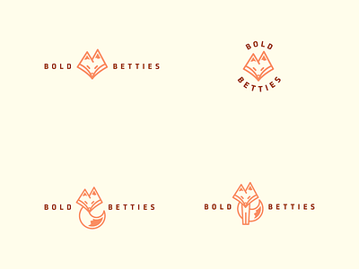 Bold Betties Proposed Logo fox identity logo mountains outdoor outline tail