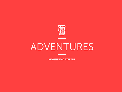 Adventures adventure backpack climbing icon illustration logo startup