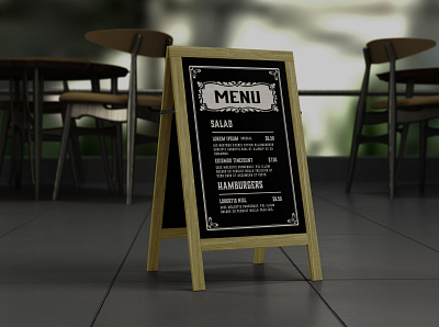 Menu Sandwich Board / Retractable Banner 3d animation art banner branding clean design flat graphic design icon illustration logo poster sandwich board trypography typography ui ux vector