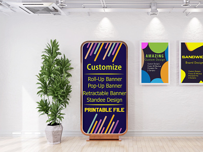 Roll Up Banner Design, Pop Up Banner, Standee Designs advertising banner designs branding clean design flat icon illustration logo marketing mobile rollup banner standee typography ui ux vector