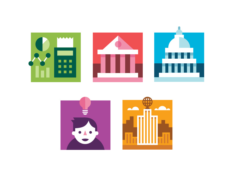 More Unused Icons capitol bank money managers thinkers corporate innovation skyscrapers lightbulb calculator