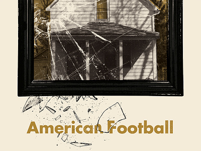 American Football NYC Reunion Poster 2 color american football emo frame glass house poster
