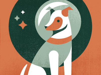Laika, First Dog In Space illustration