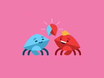Facebook Feed Preferences Mascot "Clip" 2 crab facebook mascot